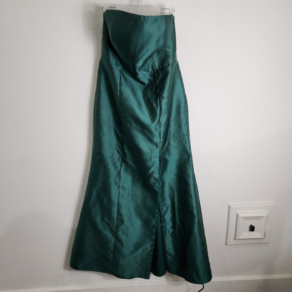 Bella Women's Maxi Hunter Green Bridesmaid Dress